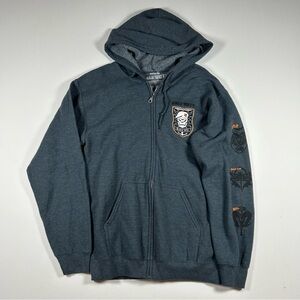 Call of Duty Black Ops Mens Grey Small Zip Hoodie Sweatshirt Activision Gaming